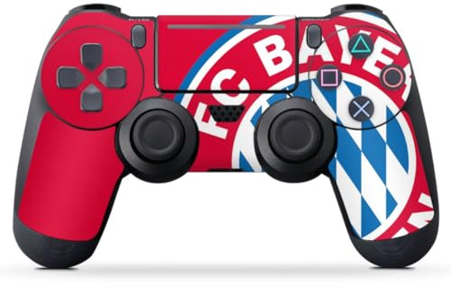 DeinDesign Skin kompatibel mit Sony PlayStation 4 Slim Controller Folie Sticker FC Bayern München Offizielles Lizenzprodukt FCB