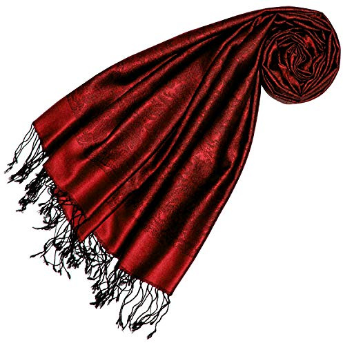 Lorenzo Cana - Damen Pashmina aus 70% Seide und 30% Viskose mit Paisleymuster, Schaltuch 70 x 190 cm, Schal Stola Damenschal Damen