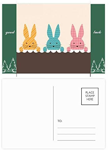 Ostern Religion Festival Cute Bunny Culture Good Luck Postkarten-Set, Karte Postkarte, Seite Postkarten, 20 Stück