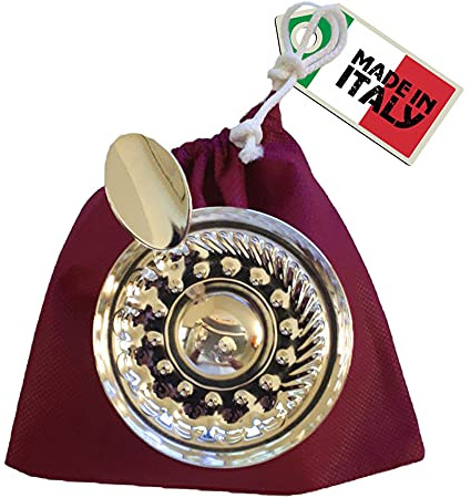 Euposia Sommelier MOD. Borgogna Professionale – Silver Plated – Conf. Komplett mit Kette für Halswärmer und Tasche.