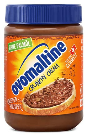 Ovomaltine Crunchy Cream Brotaufstrich - einzigartig knusprige Schoko-Creme ohne Palmöl - süßer Aufstrich mit knusprigen Ovomaltine Stückchen - hergestellt in der Schweiz (1 x 380g)