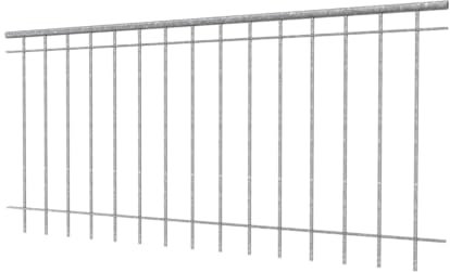 ELEO Geländer Ancona verzinkt - 90 x 192,5 cm Brüstungsgeländer für außen handgeschmiedet Schmiedeeisen - Geländer aus Metall rostfrei wie Edelstahl dekorativ - stabil für Balkon oder Terrasse