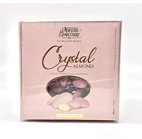 CONFETTI MAXTRIS Vassoio 500 gr confetti alla MANDORLA ROSA incartati