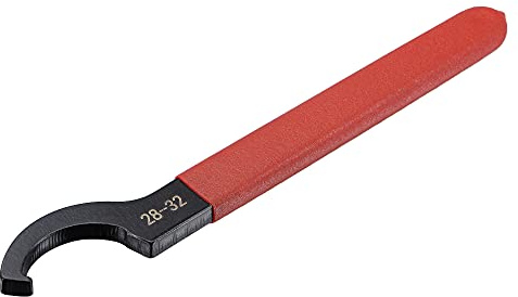 sourcing map C Hakenschlüssel Spannzangenfutter für Rundmutter, mit rutschfestem Griff 28-32mm