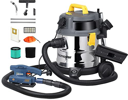 Vacmaster VK1620SWC 1600W 20L Industriel Aspirateur Eau et poussière avec HEPA 13 Filtration Acier Inoxydable Aspirateur Sec et Humide