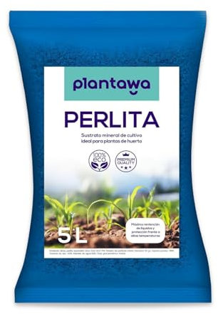 PLANTAWA Perlita para Plantas, Sustrato Perlita 5L, Tierra para Plantas Sustrato para Plantar Semillas Huerto Urbano, Abono Natural Tierra para Jardín Exterior, Sustratos y Abonos