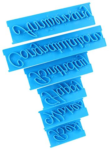 HOHXFYP 3 St¨¹ck/Set Kuchenpr?ger,Handgeschriebene Buchstaben,Druckform,DIY Kuchendekoration Aus Lebensmittelechtem Kunststoff,Interessante Alphabet Form Fondant Glasur,Cupcake,Pl?tzchen Kuchen