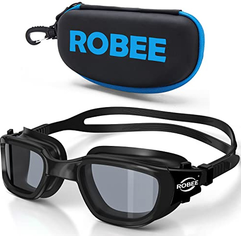 Robee Swimming Goggles, Adult Polarized Swim Goggles for Men Women Youth, Water Pool Glasses