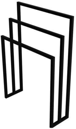 LAVITA SERAM 600 | Handtuchständer Schwarz | Freistehender stehend, Handtuchhalter | Stehend für Bad | Badezimmermöbel | Pulverbeschichteter Kohlenstoffstahl | Modernes Design | 600x200x850 mm