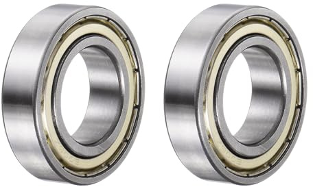 QUARKZMAN 2 Stück 6005-ZZ Kugellager Rillenkugellager Bearing Chromstahl Z2 Doppelt Metallgeschütztes Lager Skateboard Kugellager Kugellager Set 25mm x 47mm x 12mm Silber