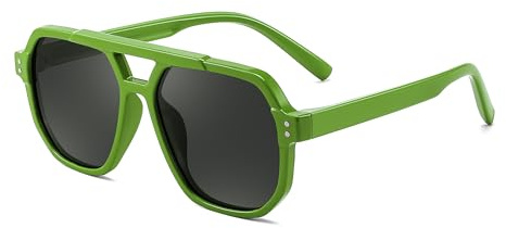 FEISEDY Kinder Pilotenbrille Polarisiert Retro Sonnenbrille UV400 Schutz für Jungen Mädchen von 3-12 Jahre B0045