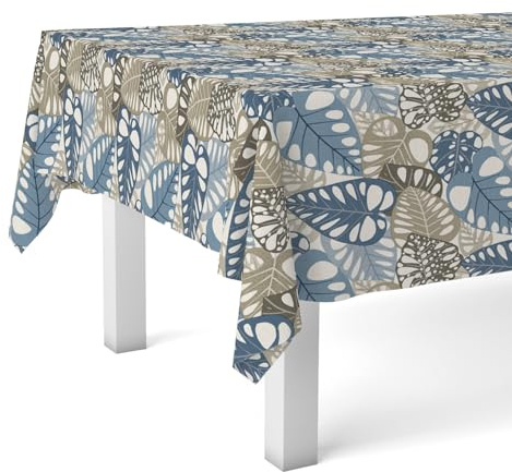 Martina Home Tischdecke, Wachstuch, Blau, 200 x 140 cm