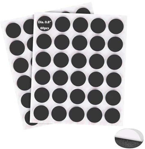 Realth Magnetic Dots/Self Adhesive Magnet for Circle | 60 PCS 20mm | Peel & Stick with Adhesive Backing | Alternative to Stickers Strip and Tape | for Craft DIY Kitchen and Fridge(MSQ2060)