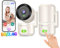 SYMYNELEC 5GHz/2,4GHz Telecamera WiFi Interno, 2K 4MP Videocamera di Sorveglianza, Telecamera di Sicurezza 360° con Rilevamento Movimento, Visione Notturna, Audio Bidirezionale con Alexa, 2PCS
