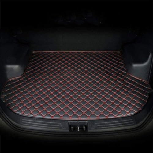 xytdatc Auto Kofferraum Schutzmatte für Hyundai i30 Sport (2010), Leder Kofferraummatten Langlebiges Kratzfest Kofferraum Schutzmatte Interieur Zubehör,Black Red