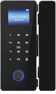 QUEAWOQ Automatic Fingerprint Smart Glass Door Lock With Card Digital Smart Lock For Sliding Glass Door Ttlock Tuya Glass Lock(Double door TUYA) Octopus feet
