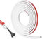 Mini Kabelkanal Selbstklebend, 3 Meter Kabelkanäle, Flexible Kabelabdeckung Wand Decke,Kabelbrücke Boden, Halbrund Kabel Kanal Weiß Flach für Kabel Verstecken von 1 Kabelschutz Kabelschacht Weiss