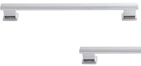 Küchengriffe 192mm Lochabstand, 2 Stück Möbelgriffe Zinklegierung Griffen | Galvanikfläche, Farbe: Chrom, Schrankgriffe 192mm Schrank Türgriff Chrom Schubladengriffe Kleiderschrank 192mm/7.6in