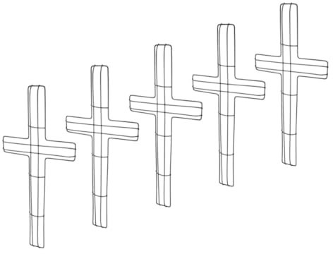 Gatuida 5stücke Metallkreuz-kranzrahmen Aus Metall Für Wanddekoration DIY-kranzrahmen Kranzform Für Blumengarten Für Feiertage Und Gedenkanlässe