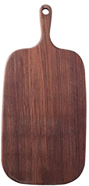 LaYiQimn Schneidebrett, Schneidebrett, hochwertige Küchen-Hackblöcke aus Holz, Buche/Walnuss, Schneidebrett, Pizza, Brot, Obst, Sushi-Tablett, aufhängbar, rutschfest, Küchenutensilien (2)