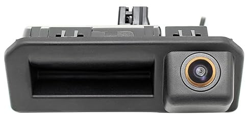 GREENAUTO AHD 1080P Caméra de recul pour Audi Q2 Q2L Q3 A5 A5L A6 A6L VW Polo Passat EOS Porsche Cayenne Skoda Kodiak Objectif Fisheye 170 degrés Caméra de recul avec poignée de coffre