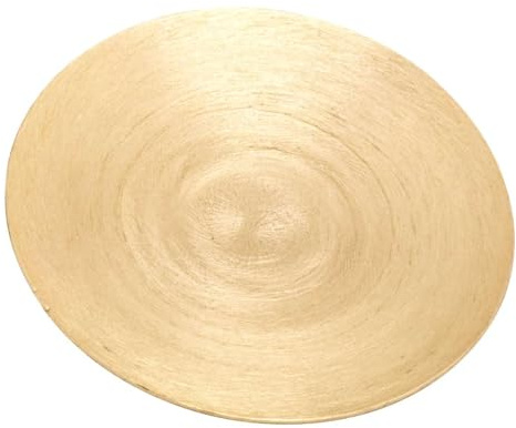 LivuX Piatto candela in alluminio effetto oro opaco – Ø 12,5 cm – Sottobicchiere rotondo bombato per candele fino a 8 cm – Protezione decorativa per mobili e superfici 1212