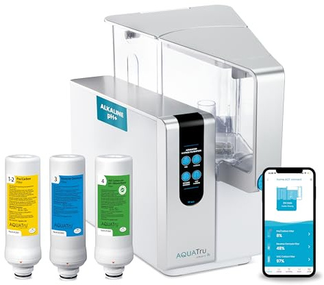 AquaTru Classic Smart Alkaline Countertop Water Purifier for PFAS & Other Contaminants with App | No Plumbing or Installation Required | BPA Free