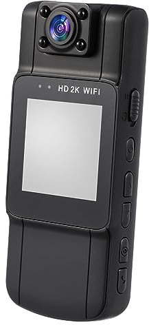 MAJORMENCH Telecamera Con Grandangolare Registrazione Video Ad Definizione Per Esterni Connessione Wireless e Schermo Girevole Leggera e Portatile Per Videoconferenze e Registrazione Audio
