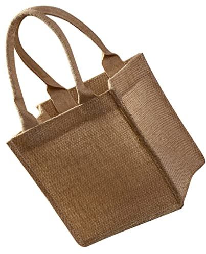 EXHUMKY Borsa Juta Riutilizzabile con Manici Design Semplice Cerimonie Feste e Shopping Piccole per Personalizzazioni e Crafting