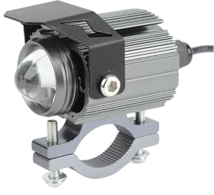 Avant Lampe Assembly Phares Moto LED 32 W, Lampe Stroboscopique Hibou Jaune Blanc 3000 Lm Quatre Modes 9-85 V Universels(1PC Black)