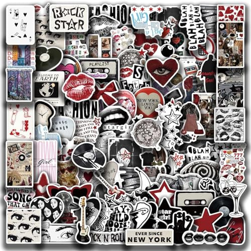 100Pcs Vinyl Aesthetic Downtown Girls Stickers Pack - Y2K Waterproof Decals for Water Bottle, Laptop, Skateboard - Trendy Stickers for Teens & Adults klimaneutral zertifiziert