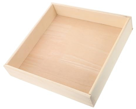 FUNOMOCYA Wooden Sand Tray for Square Sand Pit Table Stable Desktop Sandbox for Indoor Playrooms Family-friendly Multi-functional Accessory for Montessori Learning and Clean Play Spaces