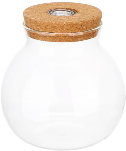 Gatuida LED Light Micro Landscape Bottle High Borosilicate Glass DIY Terrarium Jar for Home Decor with View and Smooth Surface Easy to Clean