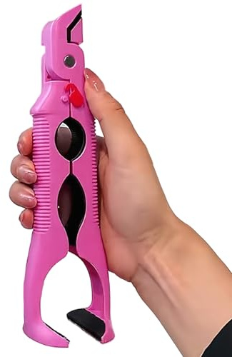 Ahuuen Pan Gripper - Ergonomic Handle Tongs - Heat Insulation Hot Pan Grabber | for Steamer Food Cooking Kitchen Stove Top Grill Baking BBQ Camping Picnic Outdoor Catering Cooks