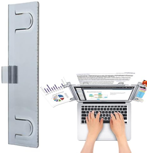 Dokumentenhalter für Monitore, Schreibtisch-Clip-Organizer für Papier, einfach zu installieren, Aufbewahrung für Haftnotizen, Memos, Fotos, A4-Dokumente, Notizen auf Tischen und Monitoren, 23,9 x 7 x