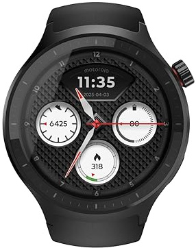 Motorola Moto Watch (1,43-OLED-Display (rund), Gorilla Glass 3, IP68, bis zu 13 Tagen Akku-Power, BT 5.3, 512 MB, Android) Vo