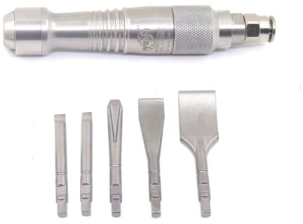 Pneumatic Scaling Gas Shovel Chisel Sculpture Pry Oysters Shell with 5 chisels Micro Air Flux Chipper