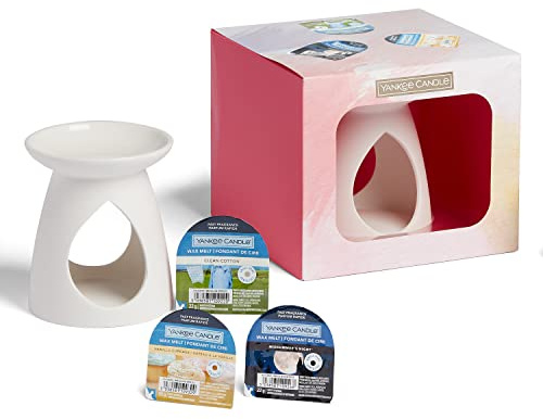 Yankee Candle Geschenkset | 3 duftende Wax Melts, 1 Duftlampe & 1 geruchloses Teelicht in Geschenkbox | Art in the Park Kollektion Frauen