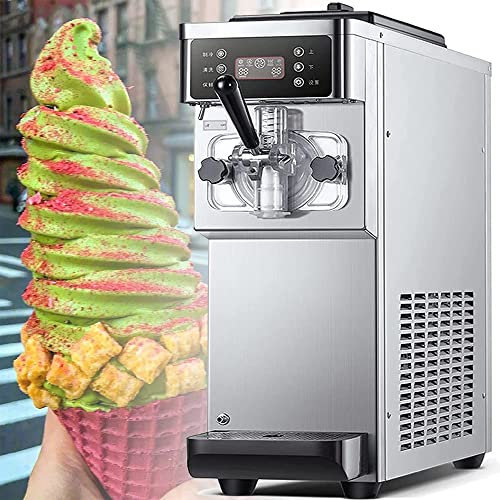 CAJOLI Machine de crème glacée Douce Automatique, Machine à crème glacée Professionnelle, Nettoyage Automatique Rapide à Un Bouton, adapté à la crème glacée