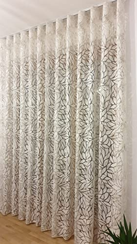 Tende Arredo Tessile - Tessuto per Tende per Interni su Misura a Metraggio, Altezza 3 Metri, Possibilità di Scegliere un Colore e Richiedere una Tenda già Cucita dai Nostri Esperti (Bak Tortora)