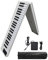 88 tasti pianoforte pieghevole tastiera elettrica pianoforte pianoforte digitale portatile semi-pesato doppio altoparlante incorporato ricaricabile con pedale di sostegno MIDI Bluetooth 5.0, porta spa