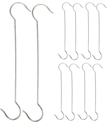 Cabilock 10 Stücke Blumenampel S Haken Halter Wandarm Laternenhaken Blumenhaken Edelstahl Hängeampel Halterung Pflanzenaufhänger Wandhaken Blumentopf Pflanzgefäß Vogelhäuschen Windspiele Korb