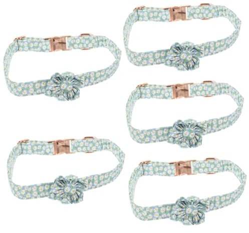 INOOMP 5stücke Decoratives Hundehalsband Mit Gänseblümchen-Muster Verstellbar Und Komfortabel Für Kleine Bis Mittelgroße Haustiere Für Außenbereich Hautfreundlich Und Stilvoll