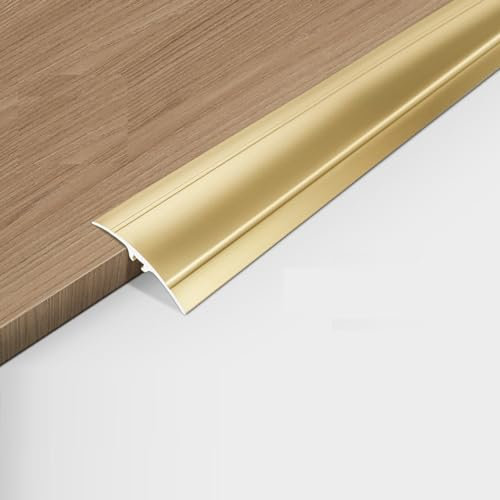 Perfil de ajuste de aluminio, umbral de puerta, perfil de cierre, 2 unidades, riel de transición, barra de suelo, compensación de altura 0-15 mm, adecuado para laminado, alfombra, parqué y vinilo, 90