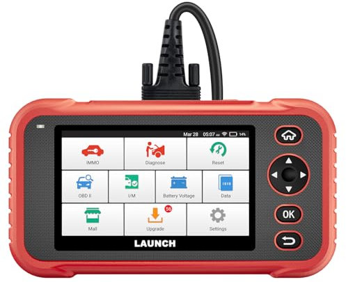 LAUNCH CRP IMMO OBD2 Diagnosegerät, Autoschlüssel Lernen, 4 System-Codeleser ENG/ABS/SRS/at Auto OBD Scanner, mit 3 Rückstellservice SAS/Oil/Throttle (4 System+3 Reset), 2025 Modelle