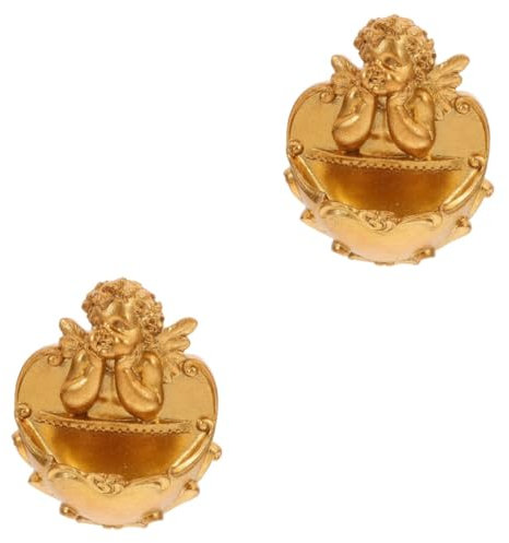 Amosfun 2st Engel Ornamente Statue Handwerk Wand Handwerk Engel-wandfigur -wandskulptur sdekoration Figur Dekoration Statue Schmuck Harz