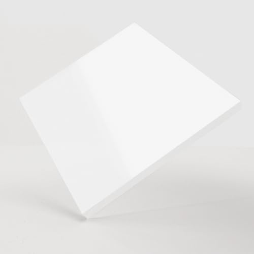 Acrylglas Platte Weiß/Reinweiß glänzend mit Zuschnitt nach Maß, PMMA GS - Größe Wählbar (3 mm, 300 x 1000 mm)