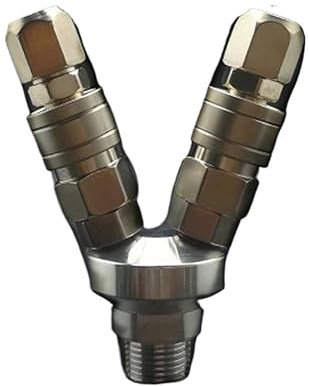 BIRXPMOS 2 Ways 1/2 Male C Type Air Hose Quick Coupler Socket Connector Self-locking & Male Tube 12mm SUNBOOOYIN