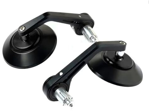 Lenkerendenspiegel Für LONCIN Für VOGE Für 300AC Für 500AC Motorrad Retro Lenker Rückspiegel Enden Seite Spiegel Motorrad Rückspiegel(Black)