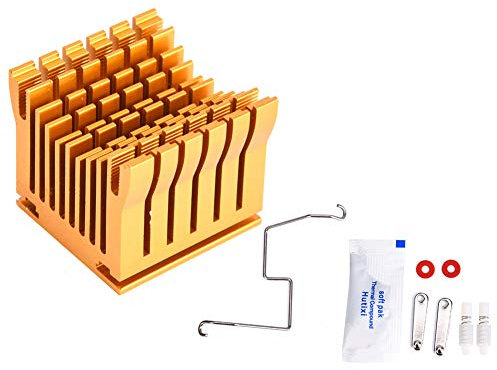 43 x 40 x 36 mm für IC-Kühler, MOS-Modul, Trioden-Netzteil, elektronische Röhre, PCB-Leistungsplatine, Kühlkörper aus goldenem Aluminium, elektrische Versorgung für